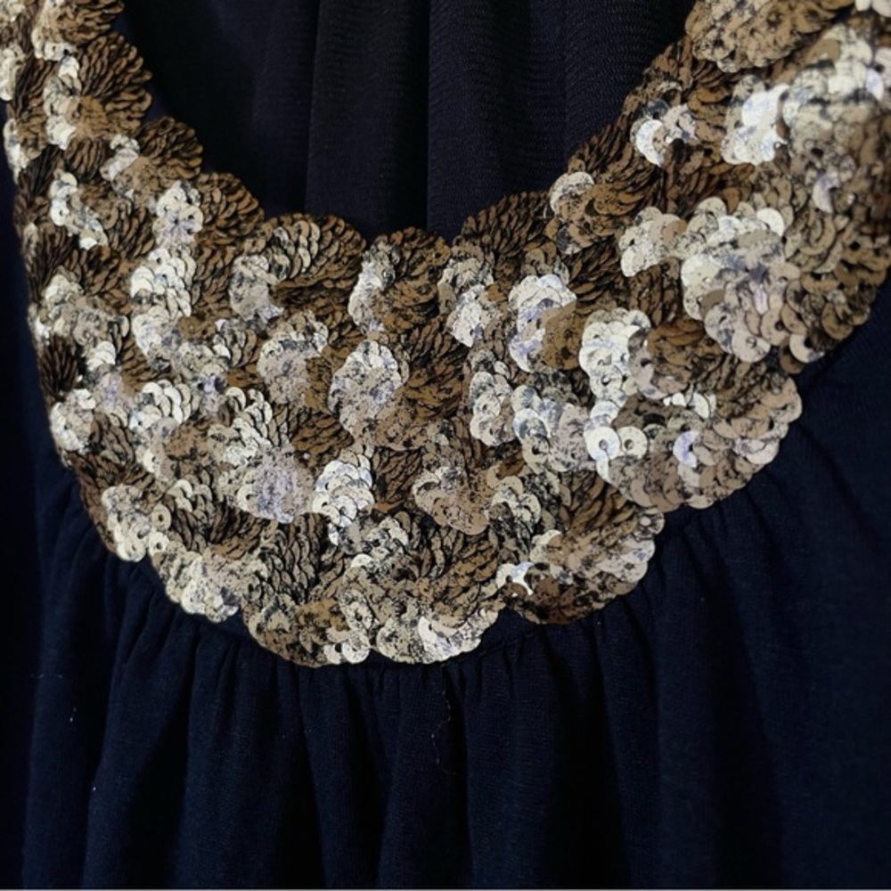 Alfani•Black/Gold‎ Embellished Tank - Picture 2 of 4